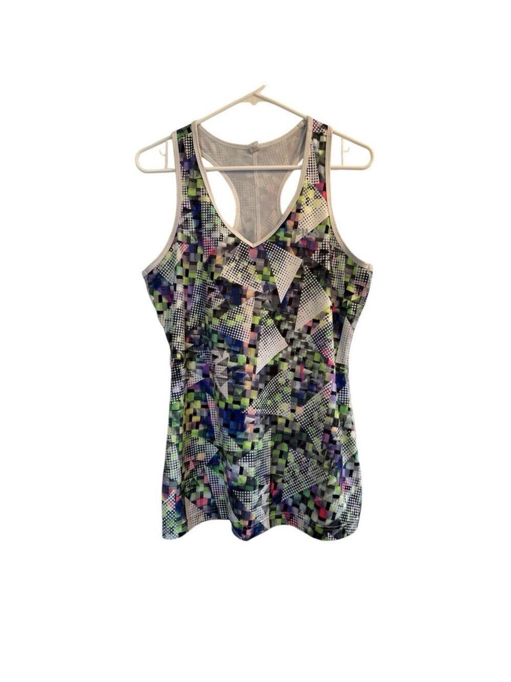 FILA Activewear Tank Top Womens LARGE Multicolor Summer Pickleball Aerobics Jog